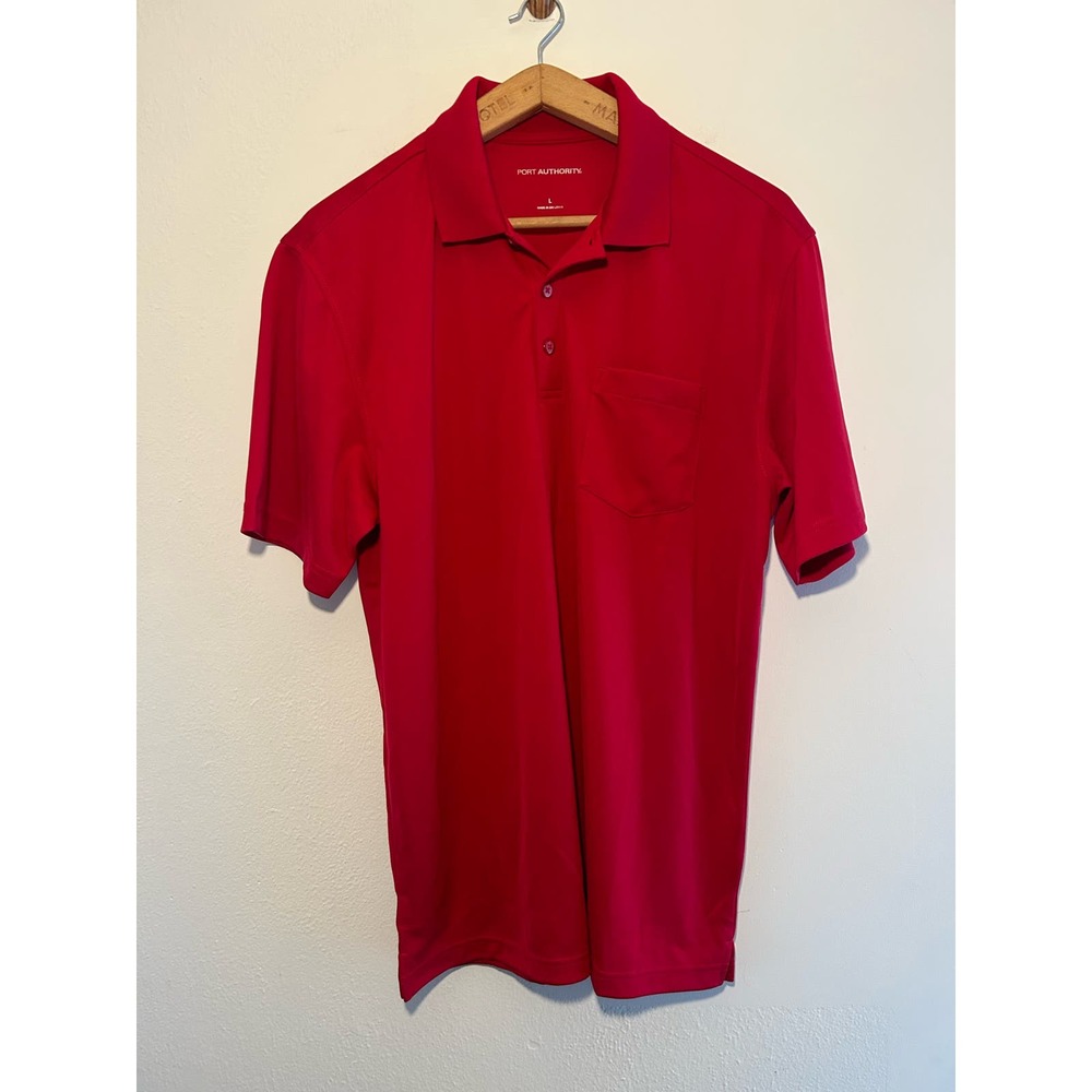 Port Authority Men’s City Stretch Engine Red Polo Size L